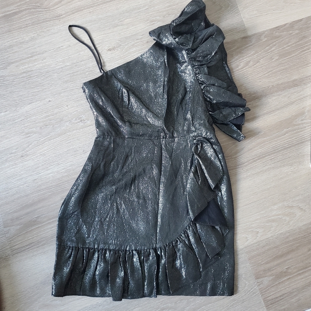 NEW Sandro Effie Metalic Dress - Picture 2 of 8